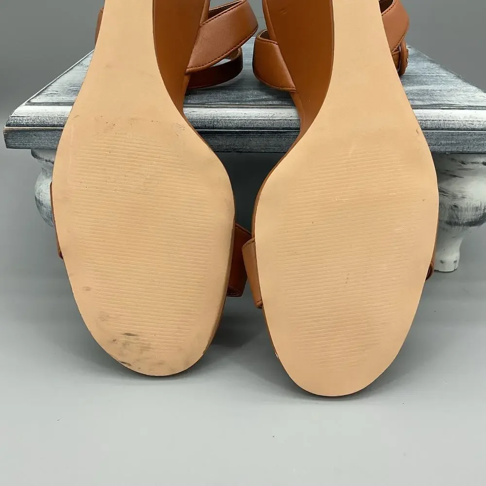 NEW Nordstrom Rack Women’s Carrie Wedge Sandals Brown Size 11M